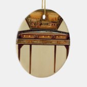 Hammered dulcimer in een geverfde soundbox, 18 cen keramisch ornament (Rechts)