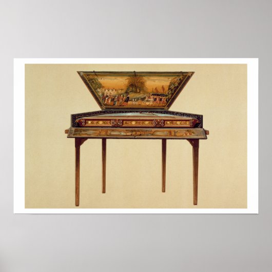 Hammered dulcimer in een geverfde soundbox, 18 cen poster (Voorkant)