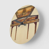 Hammered dulcimer in een geverfde soundbox, 18 cen ronde klok (Hoek)