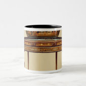 Hammered dulcimer in een geverfde soundbox, 18 cen tweekleurige koffiemok (Center)