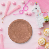 Hammered koperen vormgeving papieren bordje (Feest)