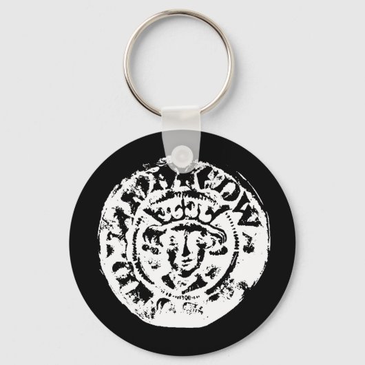 Hammered munt keyring, metaaldetectietoestel sleutelhanger (Voorkant)