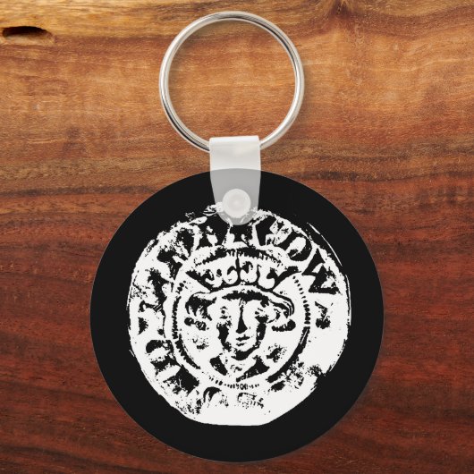 Hammered munt keyring, metaaldetectietoestel sleutelhanger (Voorkant)