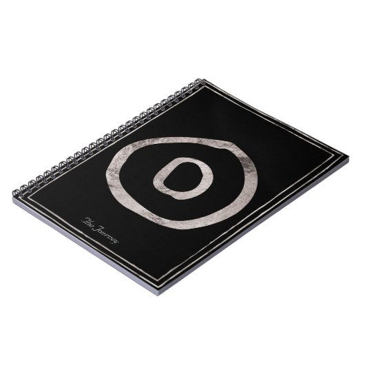 Hammered Silver Gestormde planeet Sun-symbool Notitieboek (Linkerzijde)