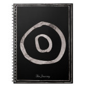 Hammered Silver Gestormde planeet Sun-symbool Notitieboek (Voorkant)