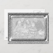 Hammered Silver Lijst Foto Sjabloongroet Briefkaart (Voorkant / Achterkant)