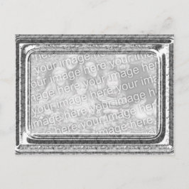Hammered Silver Lijst Foto Sjabloongroet Briefkaart