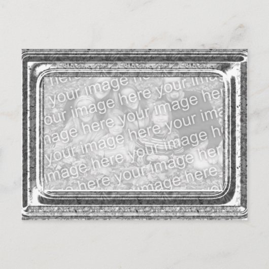 Hammered Silver Lijst Foto Sjabloongroet Briefkaart (Voorkant)