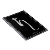 Hammered silver stylized planet Saturn symbol  Notitieboek (Rechterzijde)