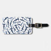 hammerhai hammerhead shark scuba duiken bagagelabel (Voorkant horizontaal)