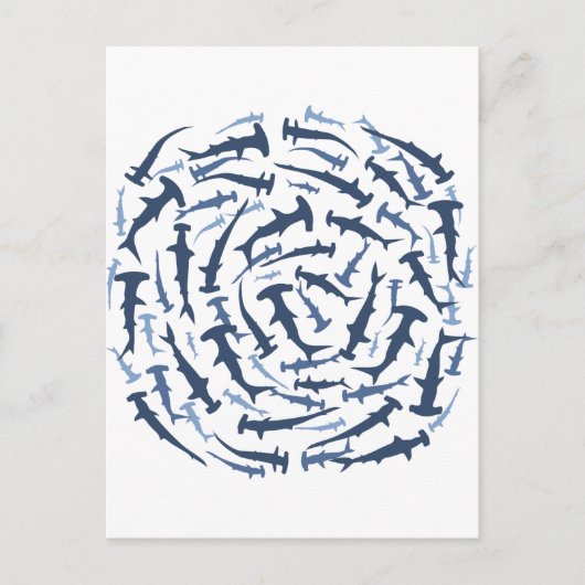 hammerhai hammerhead shark scuba duiken briefkaart (Voorkant)