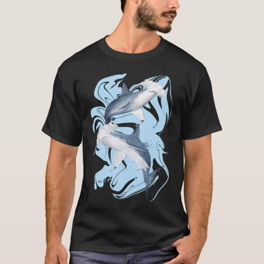 HAMMERHAIHAKEN ABSTRACT 3 T-SHIRT (Voorkant)