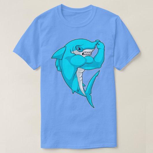 Hammerhead als Bodybuilder bij Bodybuilding T-shirt (Design voorkant)