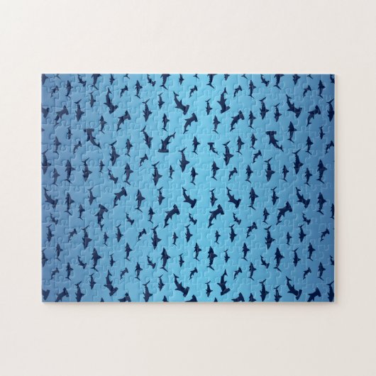 Hammerhead en haaien legpuzzel (Horizontaal)