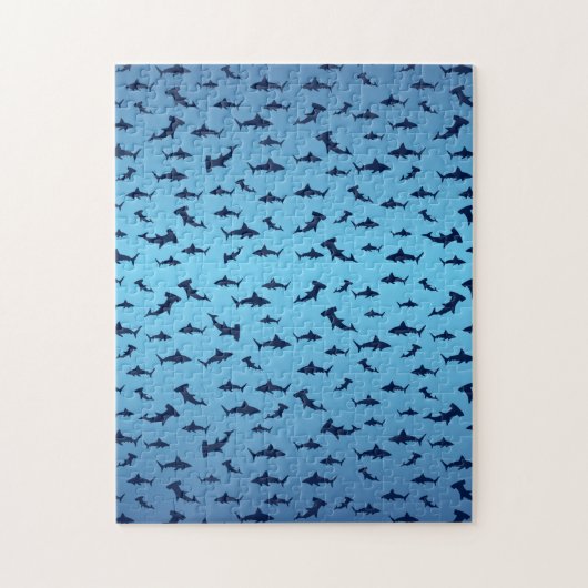 Hammerhead en haaien legpuzzel (Verticaal)