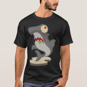 Hammerhead haai Halloween Zombie T-shirt