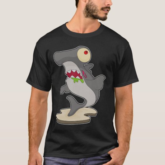 Hammerhead haai Halloween Zombie T-shirt (Voorkant)