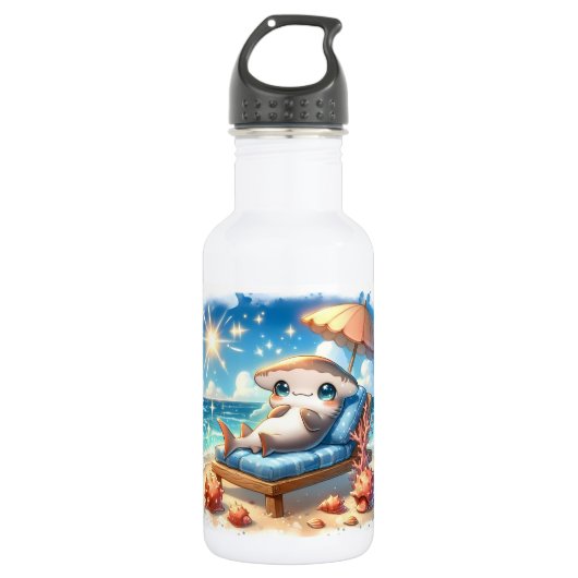 Hammerhead Haven: Een ontsnapping aan het strand g Waterfles (Voorkant)