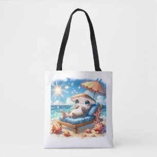 Hammerhead Haven: een ontsnapping aan het strand Tote Bag