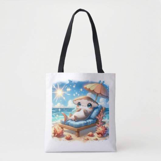 Hammerhead Haven: een ontsnapping aan het strand Tote Bag (Voorkant)