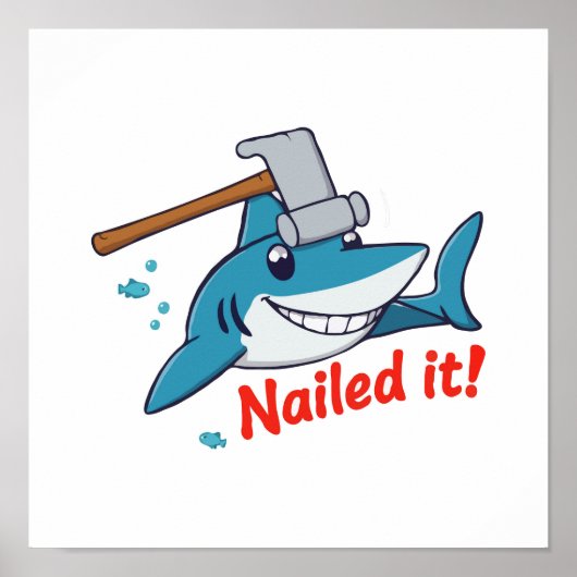 Hammerhead Hijinks - Haai Tool Poster (Voorkant)