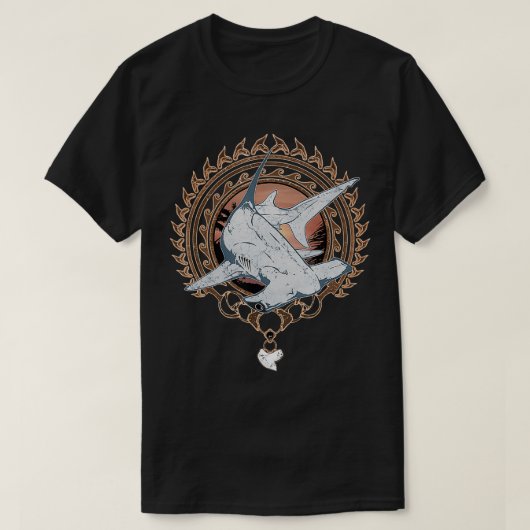 Hammerhead Polynesian Tribal T-shirt (Design voorkant)