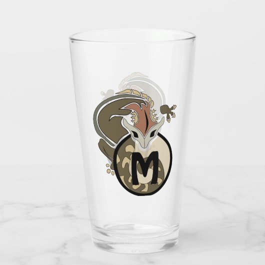 Hammerhead Salamander Monogram Glas (Achterkant)