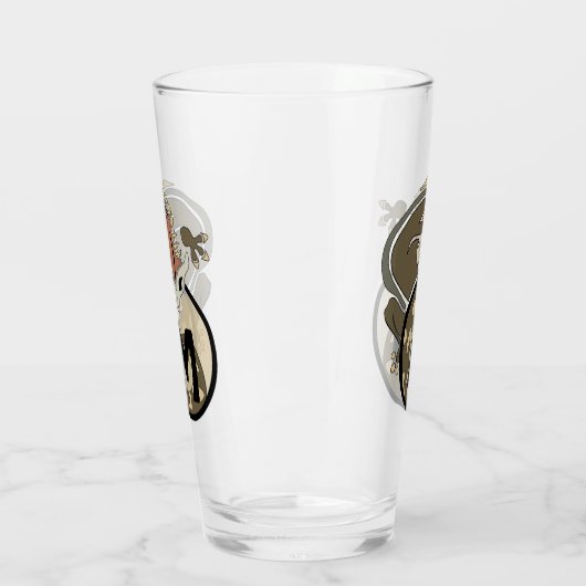 Hammerhead Salamander Monogram Glas (Links)