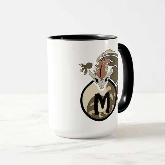 Hammerhead Salamander Monogram Mok (Voorkant rechts)