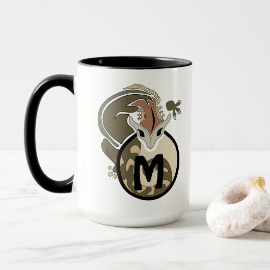 Hammerhead Salamander Monogram Mok (Met donut)