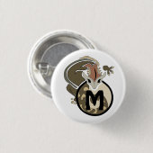 Hammerhead Salamander Monogram Ronde Button 3,2 Cm (Voorkant /achterkant)