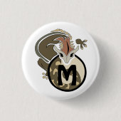 Hammerhead Salamander Monogram Ronde Button 3,2 Cm (Voorkant)