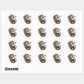 Hammerhead Salamander Monogram Ronde Sticker (Vel)