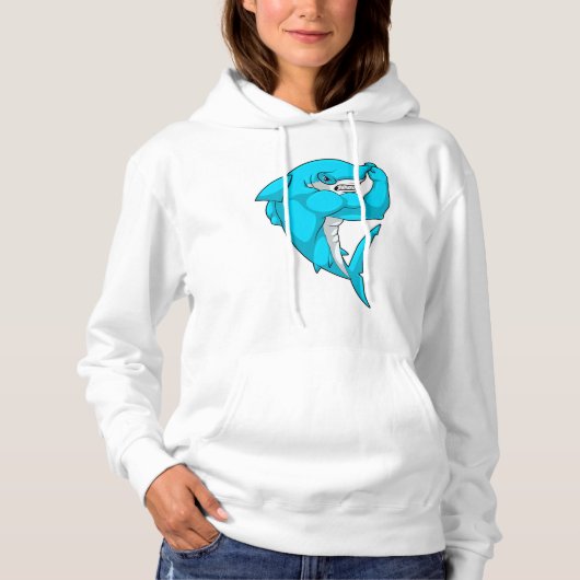 Hammerhead shark as Bodybuilder at Bodybuilding Hoodie (Voorkant)