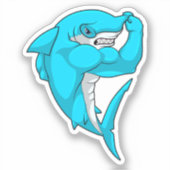 Hammerhead shark as Bodybuilder at Bodybuilding Sticker (Voorkant)