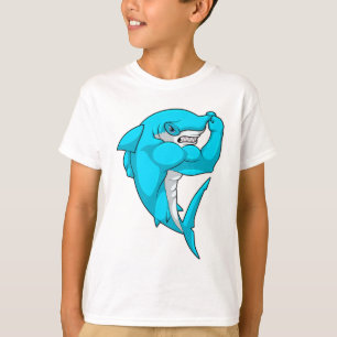 Hammerhead shark as Bodybuilder at Bodybuilding T-shirt
