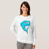 Hammerhead shark as Bodybuilder at Bodybuilding T-shirt (Voorkant volledig)