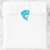 Hammerhead shark as Bodybuilder at Bodybuilding Vierkante Sticker (Tas)