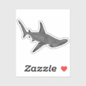 Hammerhead Shark B Sticker (Vel)