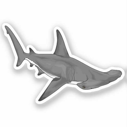 Hammerhead Shark B Sticker (Voorkant)