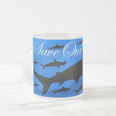 HammerHead Shark - bespaar onze oceanen Matglas Koffiemok (Voorkant links)