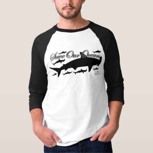 HammerHead Shark - bespaar onze oceanen T-shirt (Voorkant)