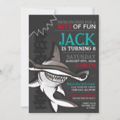 Hammerhead Shark Bite Kinderen Verjaardag Uitnodig Kaart (Voorkant)