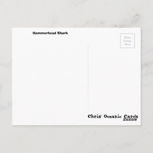 Hammerhead Shark Briefkaart (Achterkant)