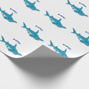 Hammerhead shark cartoon illustratie cadeaupapier
