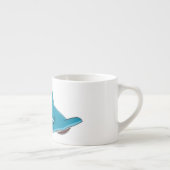 Hammerhead shark cartoon illustration espresso kop (Rechts)