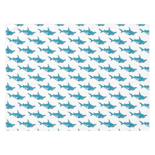 Hammerhead shark cartoon illustration tafelkleed (Voorkant (Horizontaal))