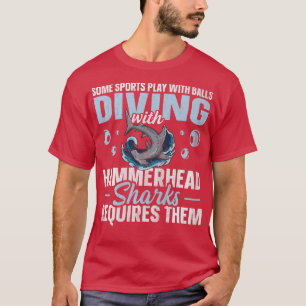 Hammerhead Shark Diving Quote voor een Hammerhead T-shirt