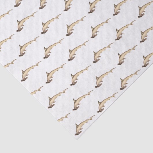 Hammerhead Shark Drawing Tissuepapier (Detail)