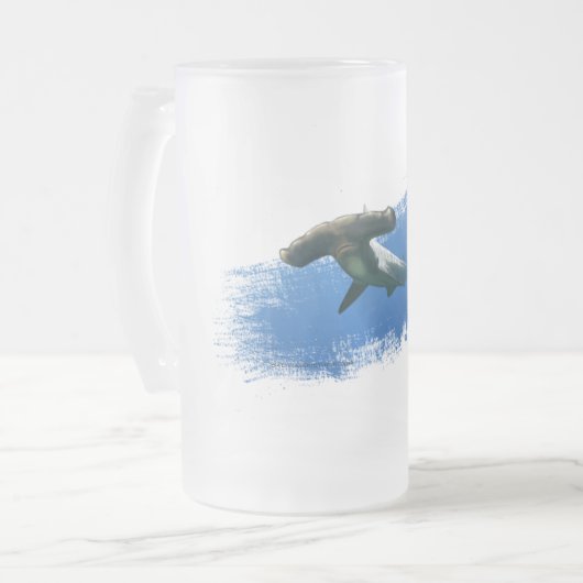Hammerhead Shark frommelglas Matglas Bierpul (Voorkant links)
